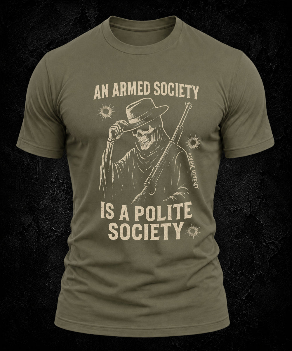 An Armed Society Is a Polite Society (Western) | Men's Tee