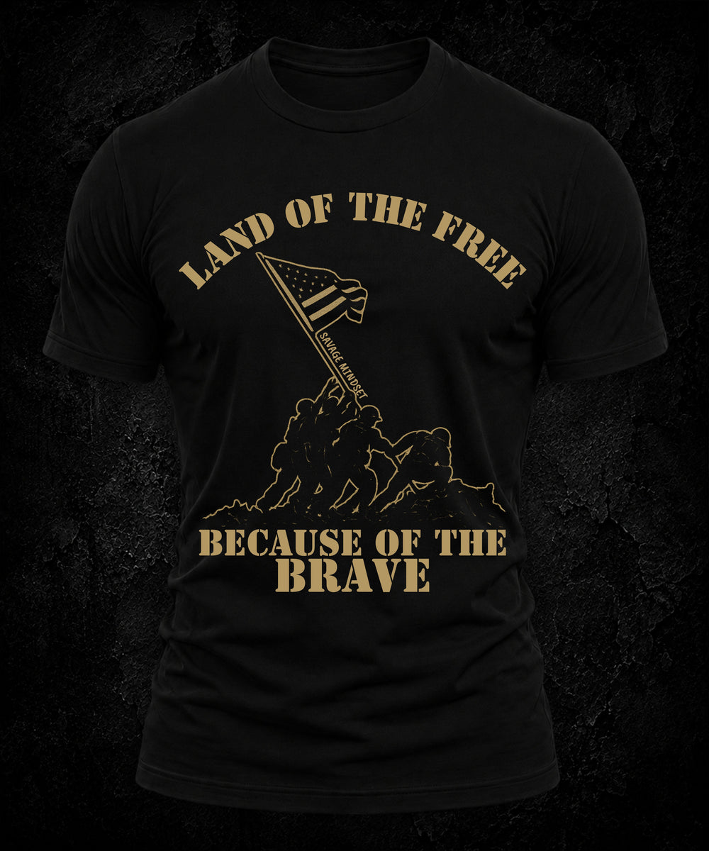 Land of the Free, Because of the Brave | Men's Tee