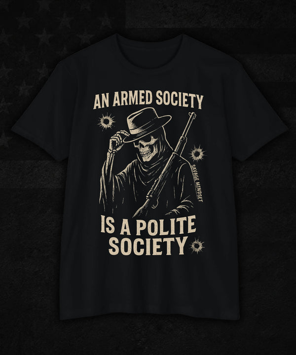 An Armed Society Is a Polite Society (Western) | Men's Tee